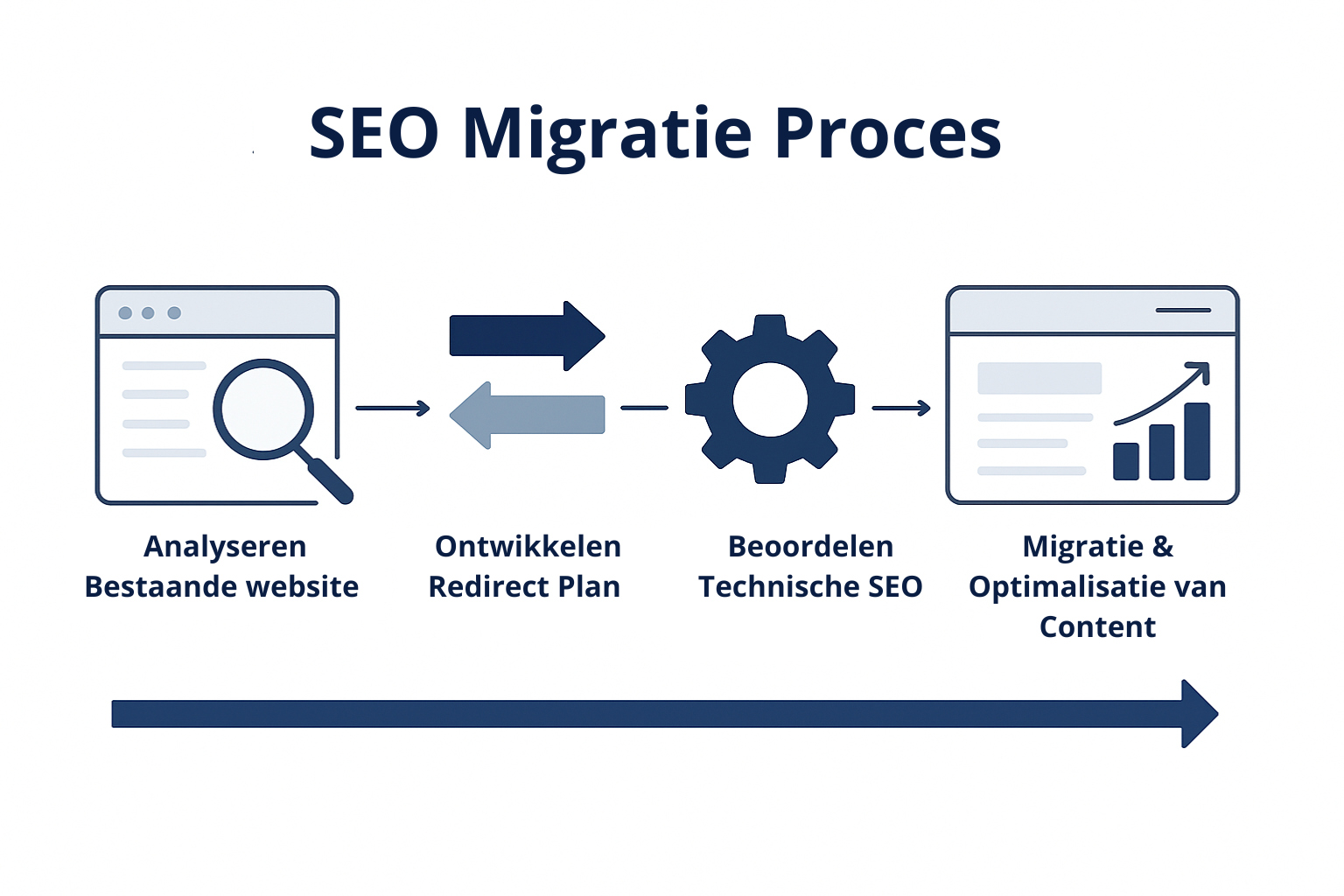 Stappen in SEO migratie proces