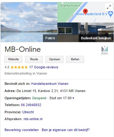Google Mijn Bedrijf - pagina 2 - afbeelding vergroten