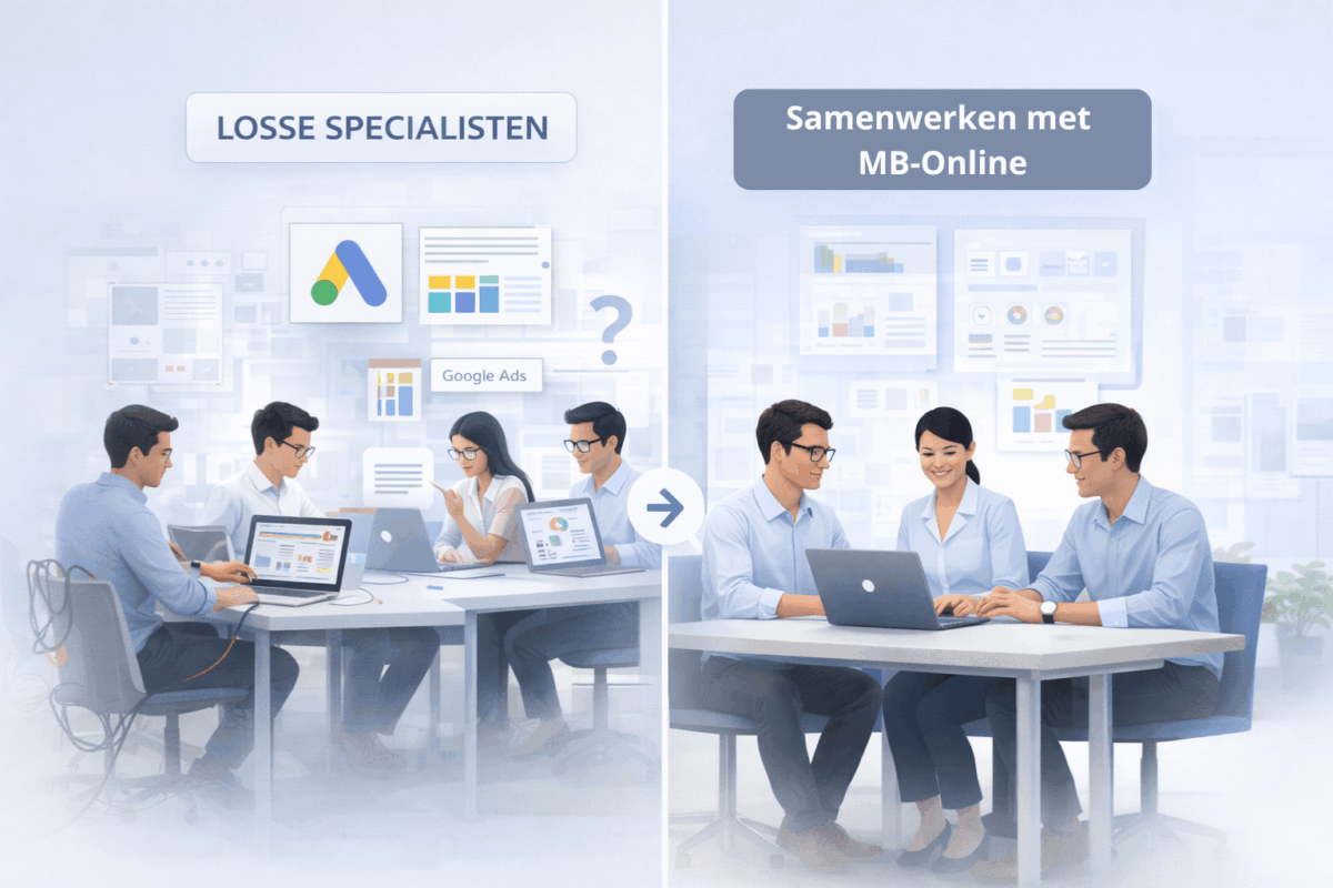 losse specialisten vs samenwerken met marketingbureau - afbeelding vergroten